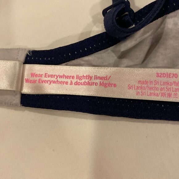 Victoria Secret PINK Color Block Wear Everywhere Lightly Lined Bra Size 32D EUC - Picture 9 of 11